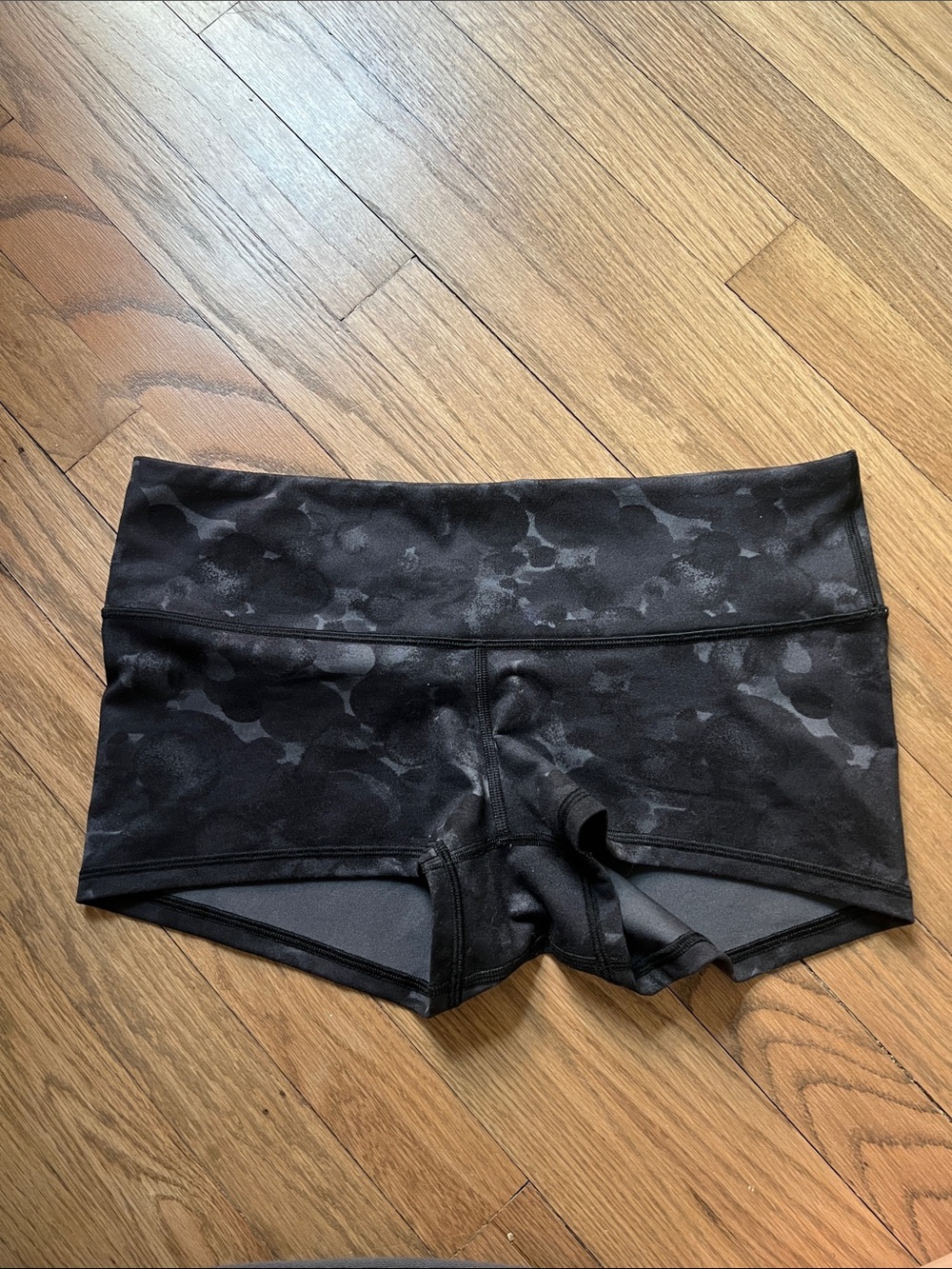 lululemon athletica Black Subtle Camo Bike Shorts